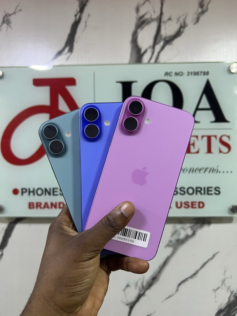 joagadgets_ng's tweet photo. iPhone 16plus physical sim

128GB-1,050,000
256GB-1,250,000

Kindly call/send a DM 
07061937363/08077997143

Office address :
Suite 30, at 5, ola ayeni street, Zeelot building, off Medical road, computer village, Ikeja. https://t.co/oEgKdI1pav