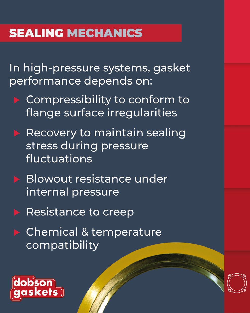 DobsonsGaskets's tweet photo. In our latest guide, we examine high-pressure gasket materials and the range of applications they are most suitable for.

Sealing solutions for high-pressure applications | https://t.co/1yKDNw7Q3E https://t.co/PXS3JSipQv