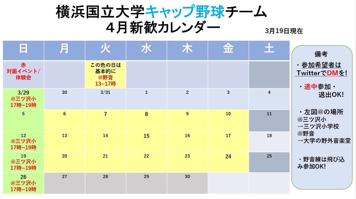【2026新歓】横国キャップ野球チーム Sounds on Beach tweet media
