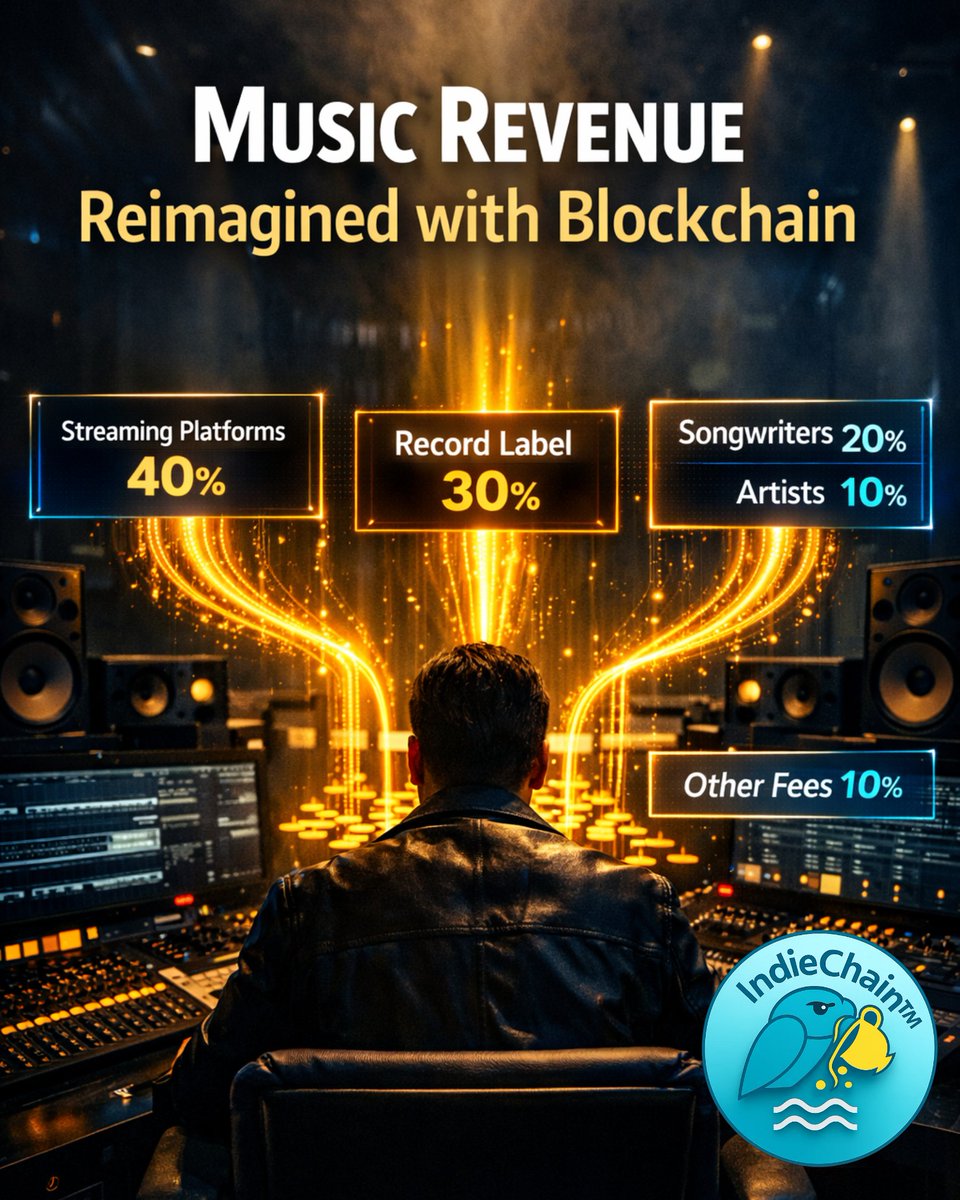 indiechainllc's tweet photo. Music royalties shouldn’t be slow or unclear.

Blockchain is fixing music payments with transparent, instant, smart-contract payouts.

The future of Web3 music starts now.

#MusicBlockchain #Web3 #MusicTech #CreatorEconomy https://t.co/slhCeBaDep
