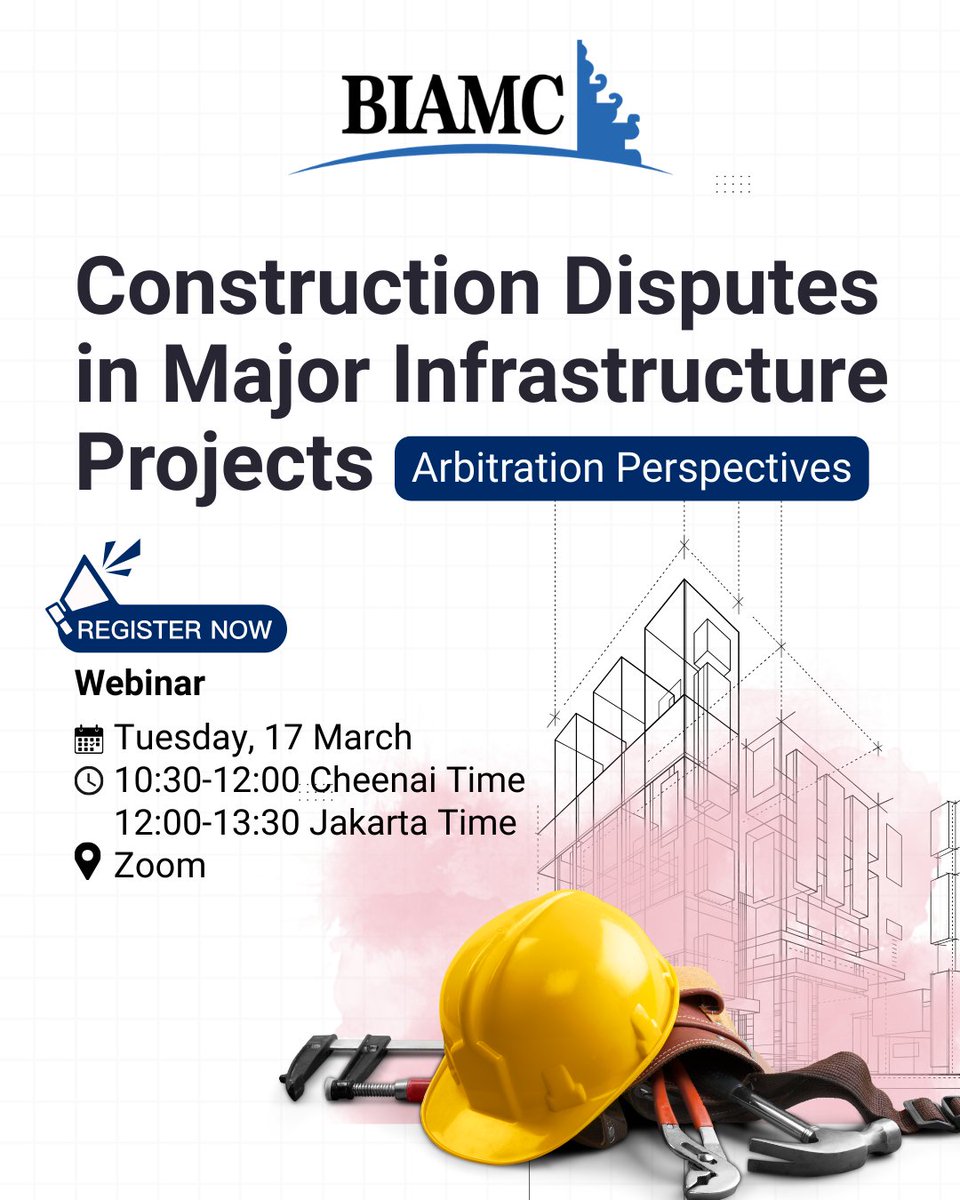 Global infrastructure projects are becoming increasingly complex, and disputes in construction and engineering continue to raise challenging legal and commercial questions.

bit.ly/RegistrationWe…