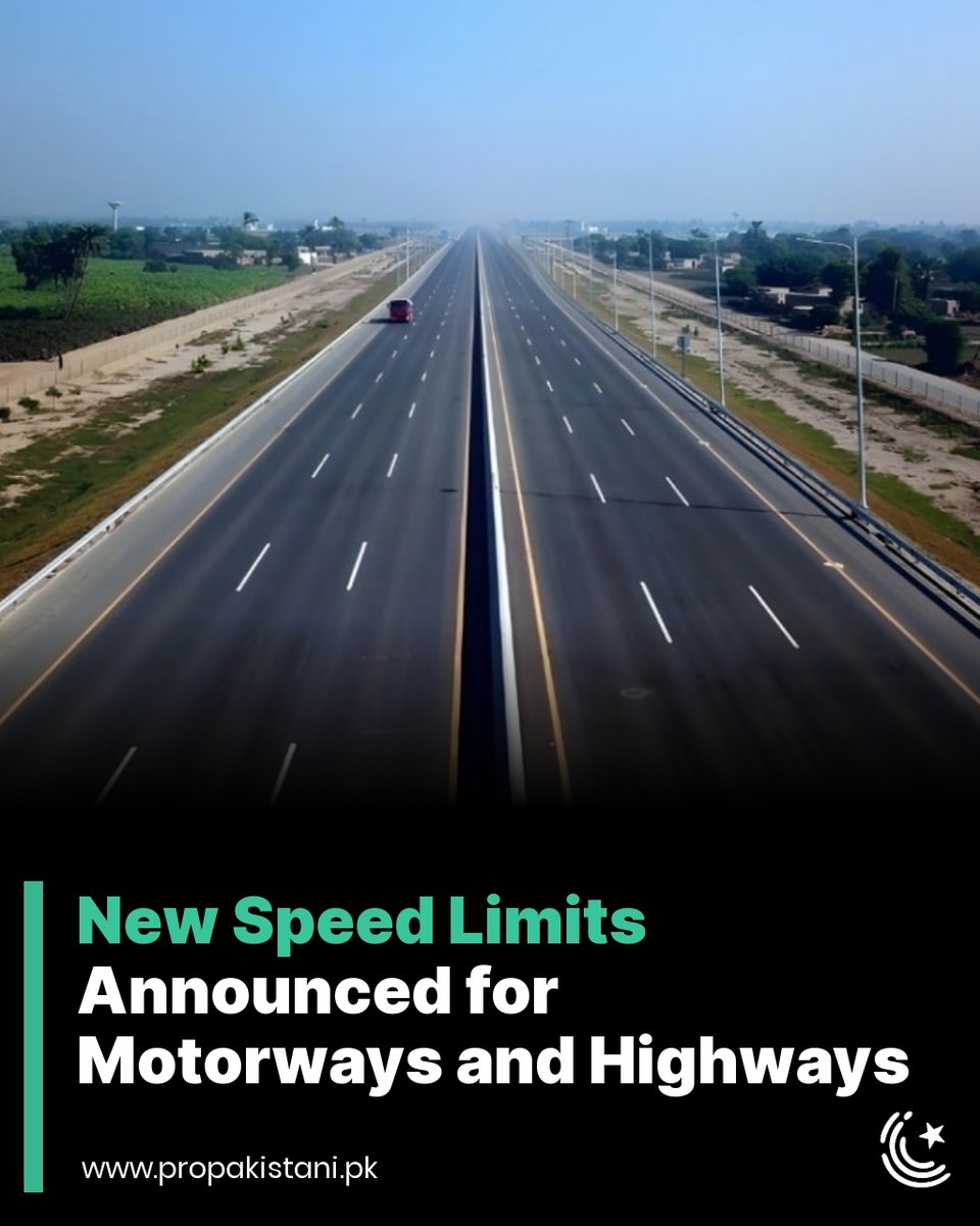 NHMP announces new speed limits on Pakistan highways