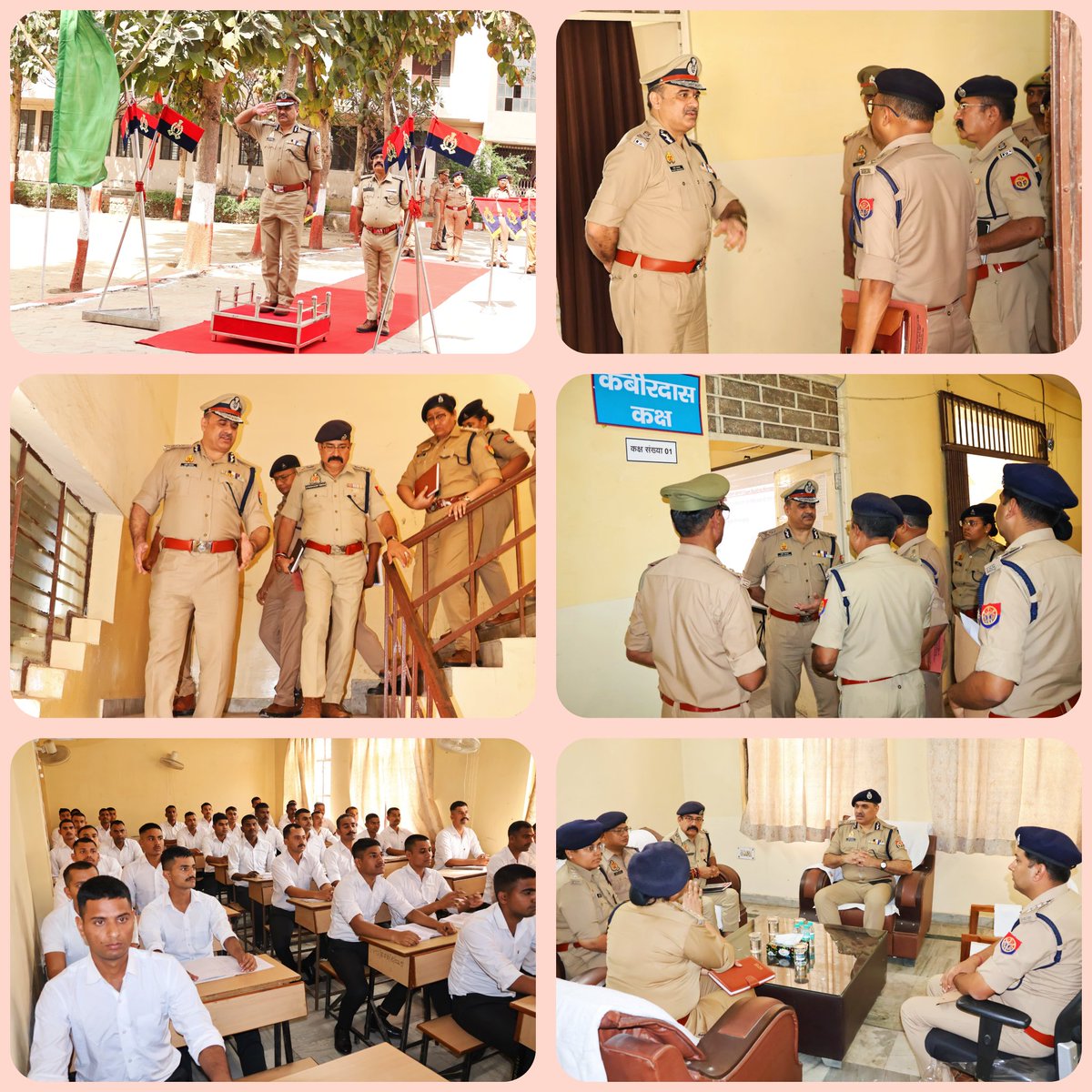 श्री राजीव सभरवाल, डीजी ट्रेनिंग महोदय द्वारा पुलिस अधीक्षक हापुड़ के साथ थाना पिलखुवा क्षेत्रान्तर्गत बने पुलिस प्रशिक्षण केंन्द्र का भ्रमण कर रिक्रूट आरक्षियों के प्रशिक्षण दिनचर्या की जानकारी की गई तथा प्रशिक्षण केंद्र पर मूलभूत सुविधाओं जैसे- बैरिक, मैस, क्लास रूम, मनोरंजन