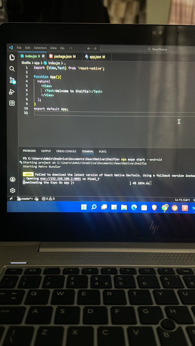 buppiee_'s tweet photo. Starting my React Native x Expo Journey #reactnative #selflearning https://t.co/qA6phWMbxL