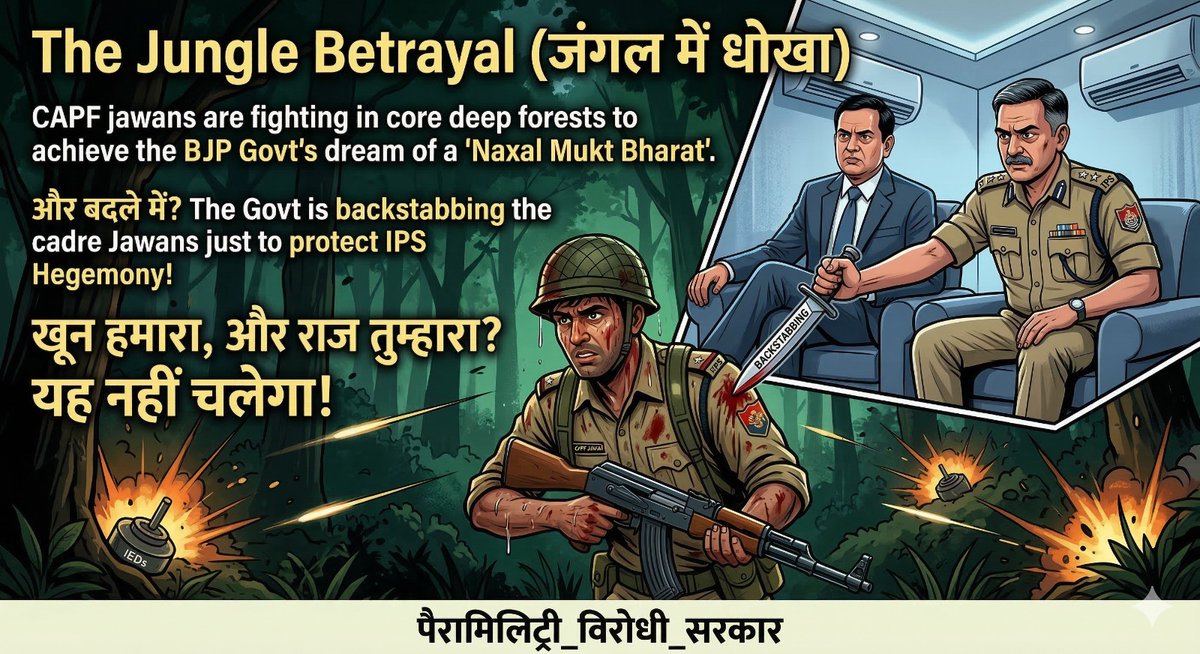 MeCombatSoldier's tweet photo. @AmitShah धन्यवाद #CAPF के पालनहार की आपने एक लॉबी से डरकर सुप्रीम कोर्ट के फैसले को बदलने के लिए ओर आपकी ही सुरक्षा करने वाले कार्मिकों का गला घोंटने की तैयारी कर ली है
#OGAS2CAPFs
लेकिन सनातन धर्म कहता है कि काल चक्र घूम कर आयेगा
आपको नहीं तो आने वाली पीढ़ियों के आप करम बांधके जा रहे https://t.co/jsrb9oCu2C
