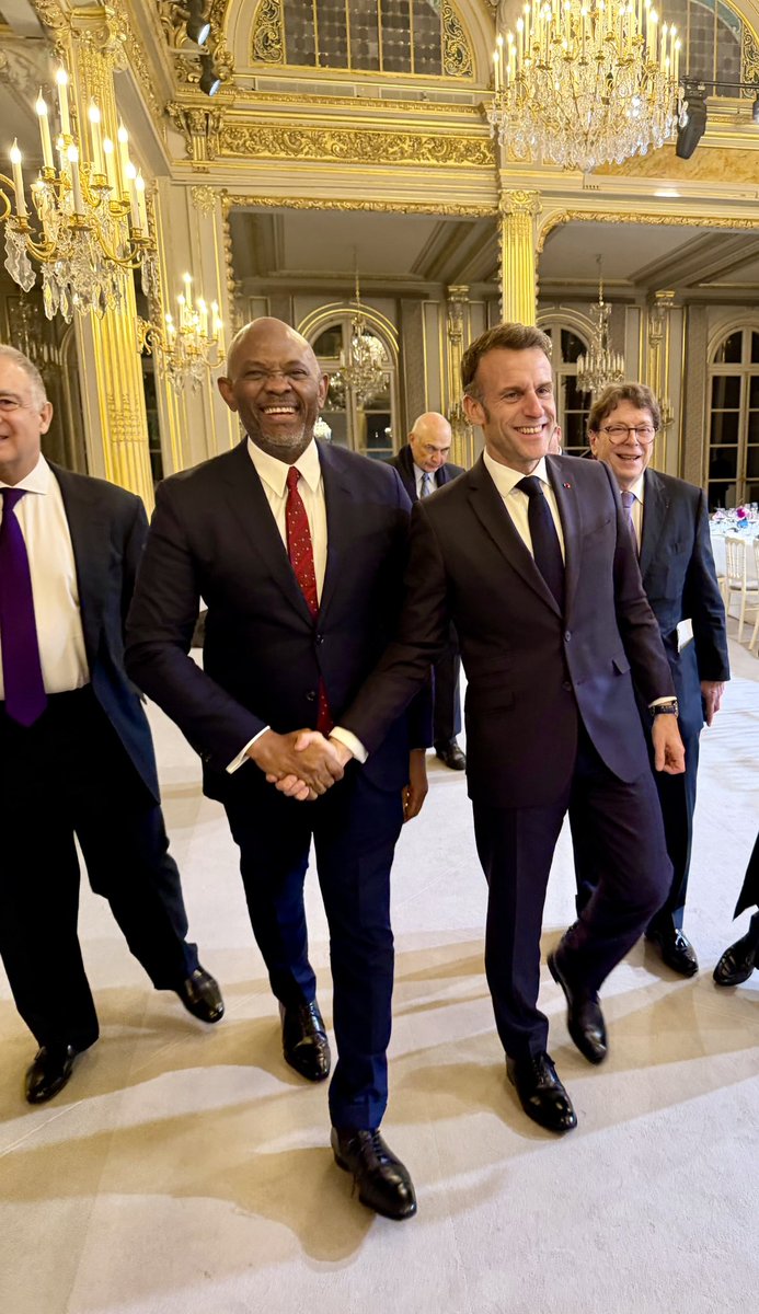 TonyOElumelu's tweet photo. Last night in Paris, I sat with President Macron @EmmanuelMacron and fellow leaders of the Africa France Impact Coalition, and the conversation kept coming back to the same truth: Africa’s greatest asset is her youth. https://t.co/2AUZXW939o