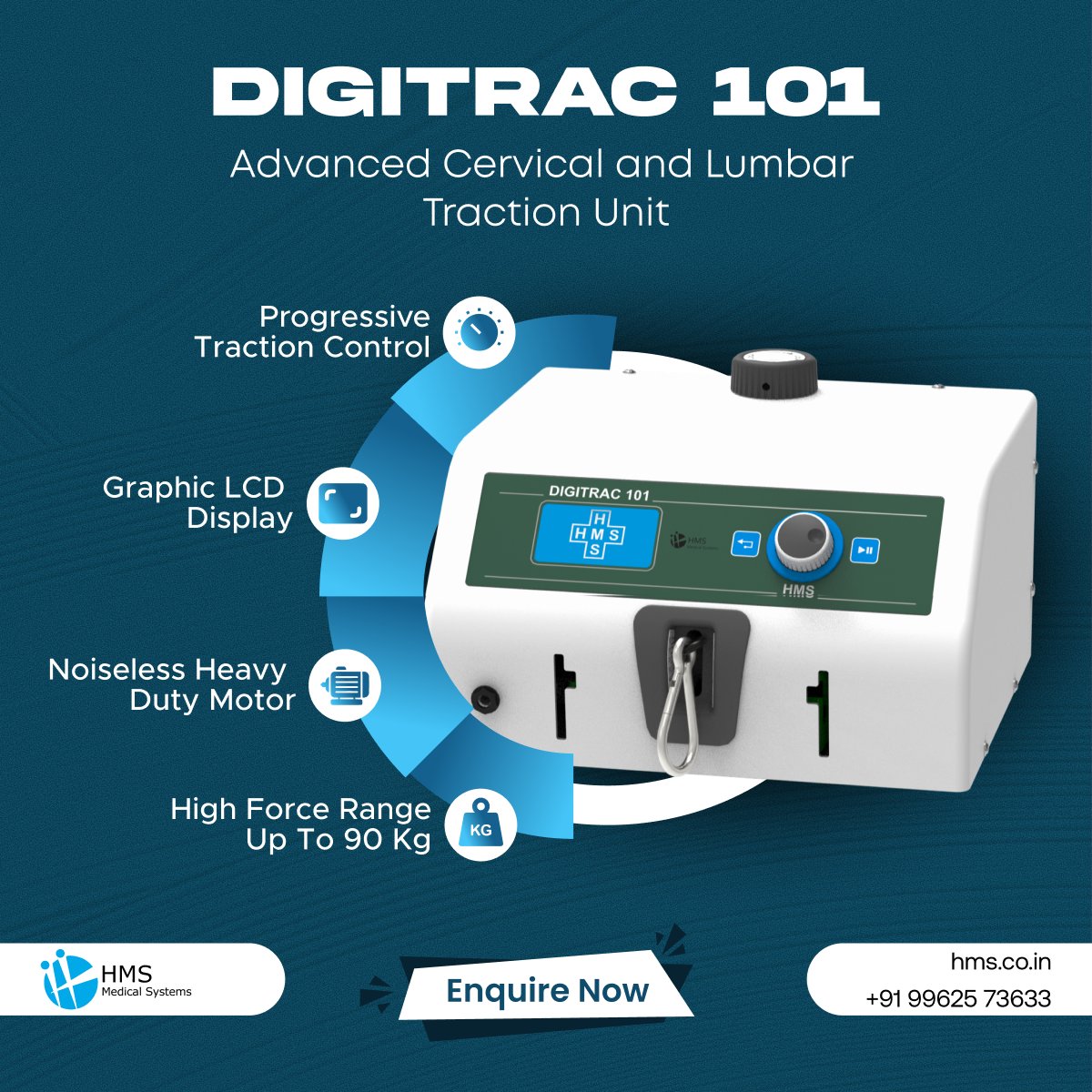 HmsSystems's tweet photo. The DIGITRAC 101 helps physiotherapy professionals deliver controlled traction therapy with advanced features and reliable performance.

Know more - https://t.co/xPymgQmaQH

#Healthcare #Physiotherapy #PhysiotherapyEquipment #Health #Medical #Physio #Clinic #Hospital https://t.co/AXEhgX7CXd