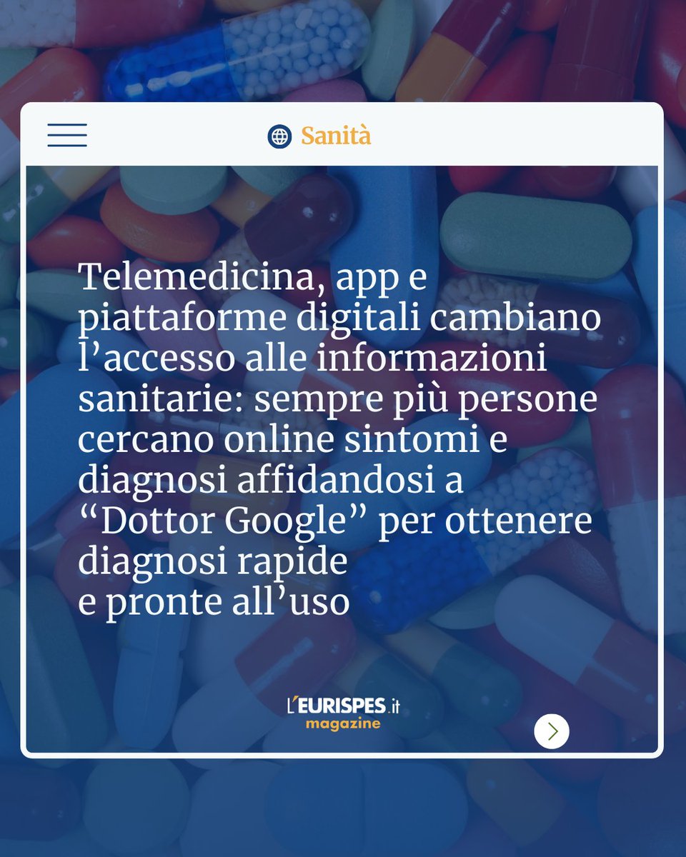LEurispes's tweet photo. 💊👨‍⚕️Il rapporto medico-paziente resta centrale e fondato su fiducia e ascolto, anche nell’era della #telemedicina e delle #app. 3 #italiani su 4 continuano a rivolgersi al #medico quando hanno un problema. 

Leggi l'articolo al link
https://t.co/R06v1lDyWG https://t.co/ePdXGxxAVR