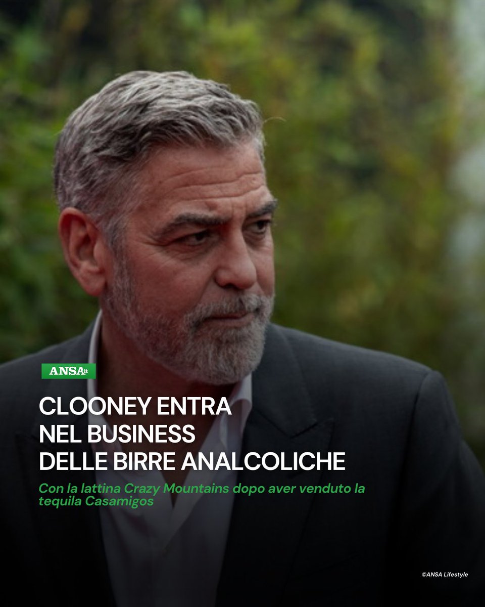 George Clooney è tornato con una birra non alcolica chiamata Crazy Mountains. La nuova bevanda è stata creata dopo che l'attore e i suoi partner hanno notato la netta crescita di uno dei segmenti più dinamici dell'industria birraia.
#ANSALifestyle
➡️ bit.ly/47FIJVn