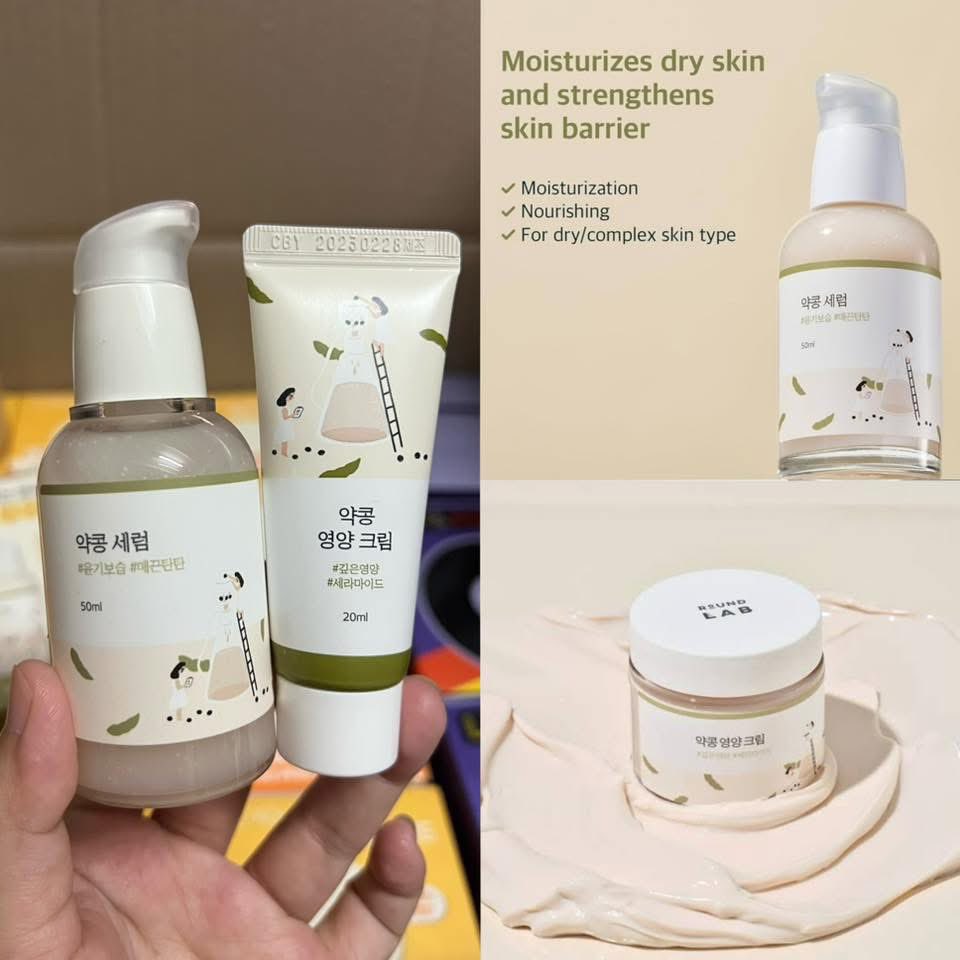 MaShop1_2's tweet image. 💖 259.- มี 9  ( ราคาเต็ม 990 ) 
Exp2026.02.27  มีกล่องนะคะ 
ชุดเซรั่มบำรุงผิว Round Lab Soybean Serum Special Set
#RoundLab Soybean Panthenol Ampoule (50ml)  แอมพูลเนื้อน้ำนมเข้มข้นที่ช่วยเสริมเกราะป้องกันผิวและเติมความชุ่มชื้นได้ล้ำลึกถึง 10 ชั้นผิว
Soybean Nourishing Cream20ml