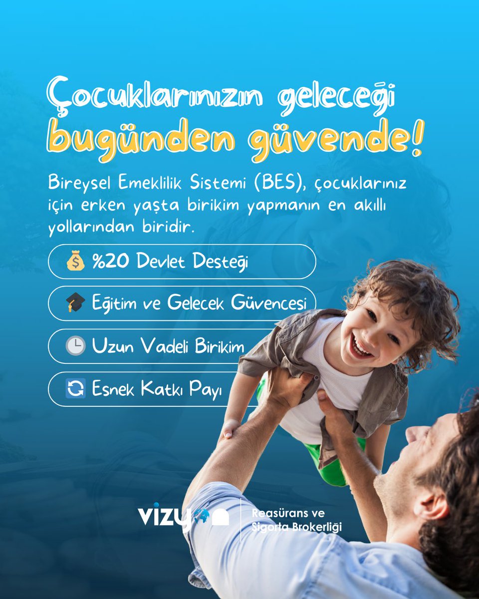 Çocuklarınızın geleceği bugünden güvende!

💰 %20 Devlet Destegi
🎓 Eğitim ve Gelecek Güvencesi
🕒 Uzun Vadeli Birikim
🔄 Esnek Katkı Payı

☎️ (0216) 412 57 57
💻 vizyonbroker.com.tr