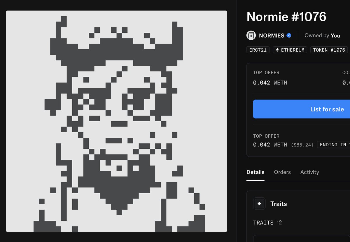 I want to giveaway this Normie #1076

To who missed from beginning and wanna be in the <a href="/normiesART/">NORMIES</a> community

write "why you want" in the comment, follow and RT this tweet

48 hours ~
