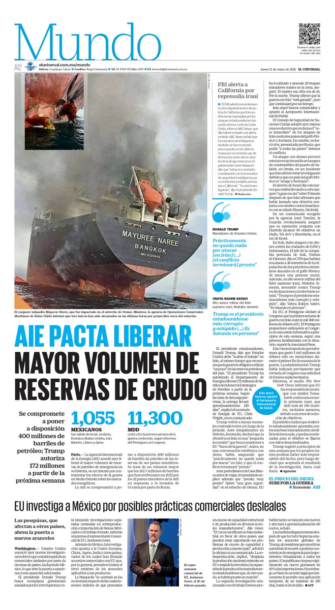 El Universal tweet media