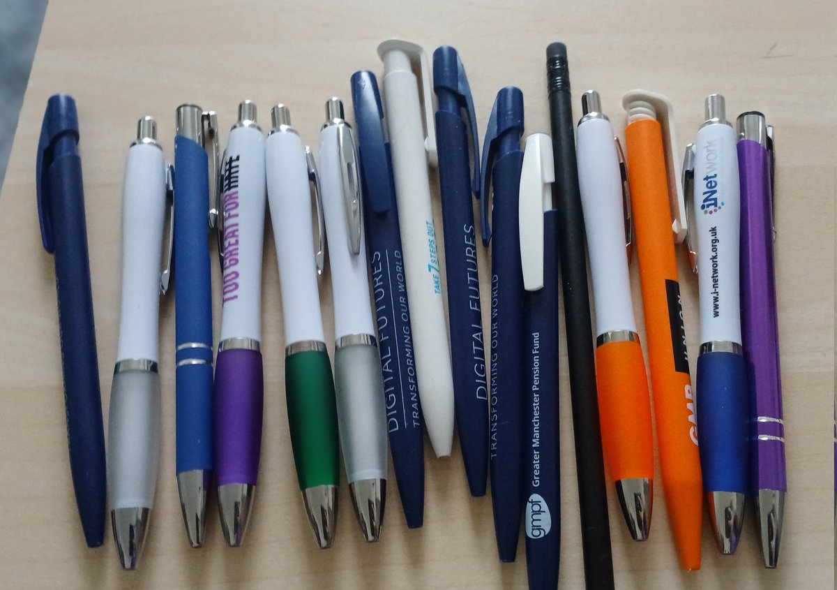 2 days, 3 conferences, 15 free pens, and one free pencil 😅