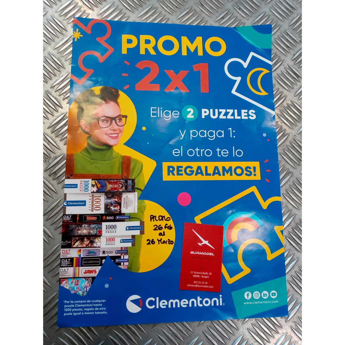 Burmodel's tweet photo. BURMODEL en Burgos, Calle Victoria Balfé 30 y en https://t.co/TLndL2jQHh tenemos este mes una promoción en puzzles Clementoni 2x1. Ven y elige.
También hemos recibido NOVEDADES en puzzles Educa.
Te esperamos https://t.co/mv33BSTcwT