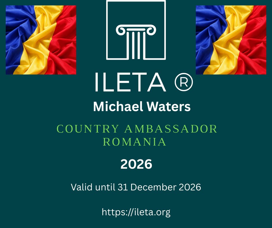 ILETAGlobal's tweet photo. Mike Waters, has been appointed as ILETA Country Ambassador for Romania. Mike is an experienced trainer who qualified as a solicitor in Ireland and has been training professionals for years in Bucharest Romania. #ILETA #hybridconference #legalenglish #teachlegalEnglish #AIandlaw https://t.co/2Z66FG6rBV