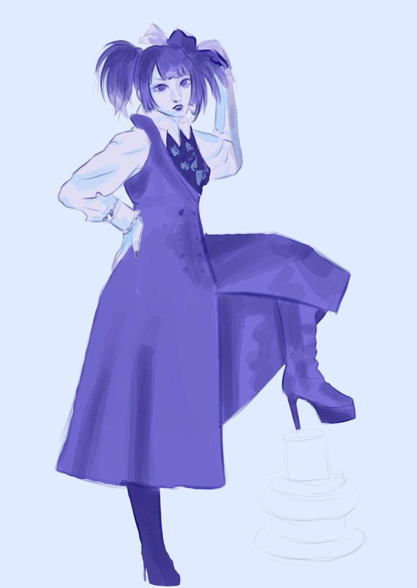 i made a quick sketch (* ´ ▽ ` *)
i want to make a proper drawing later