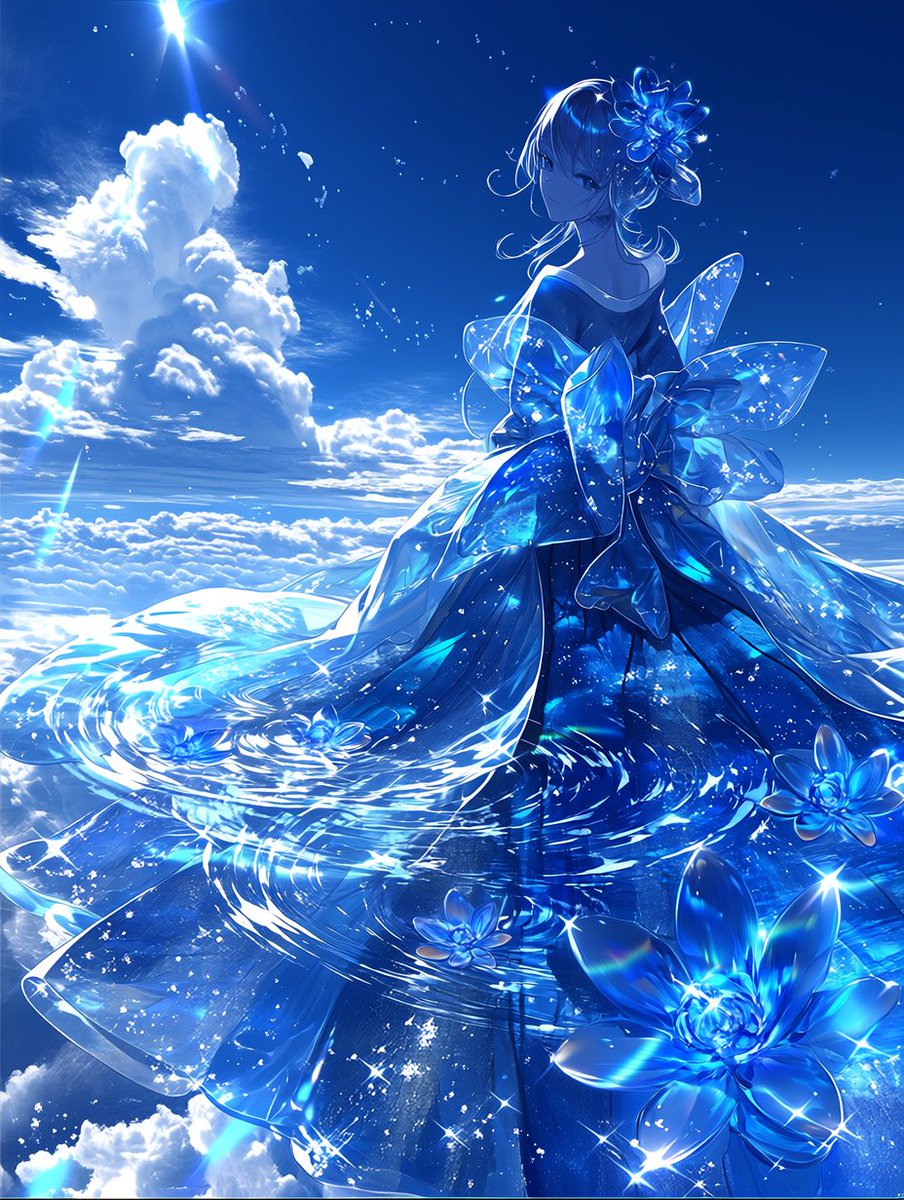 LastM07's tweet photo. 「蒼の花姫」
― 天空に咲く光 ― https://t.co/KPh6LMH1NB