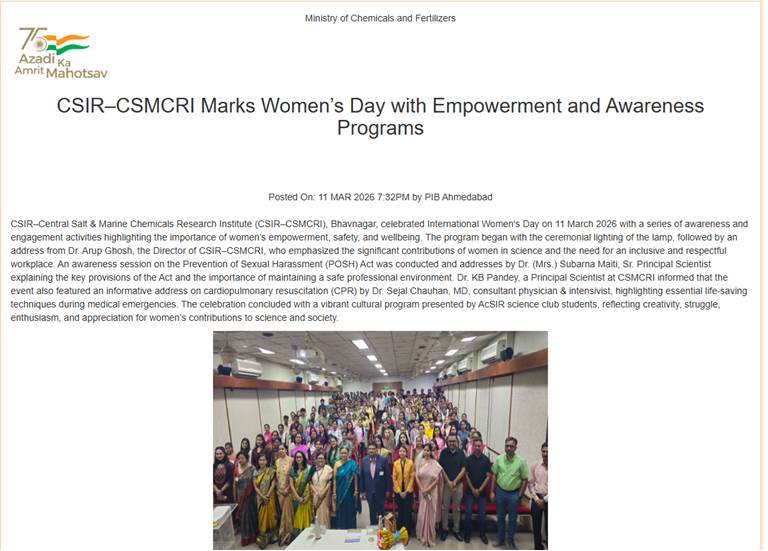 CSIR-CSMCRI (Official) tweet media