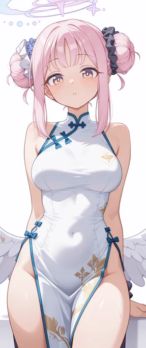 チーパオ聖園ミカ #ブルアカ #BlueArchive SFW illustration. Mika