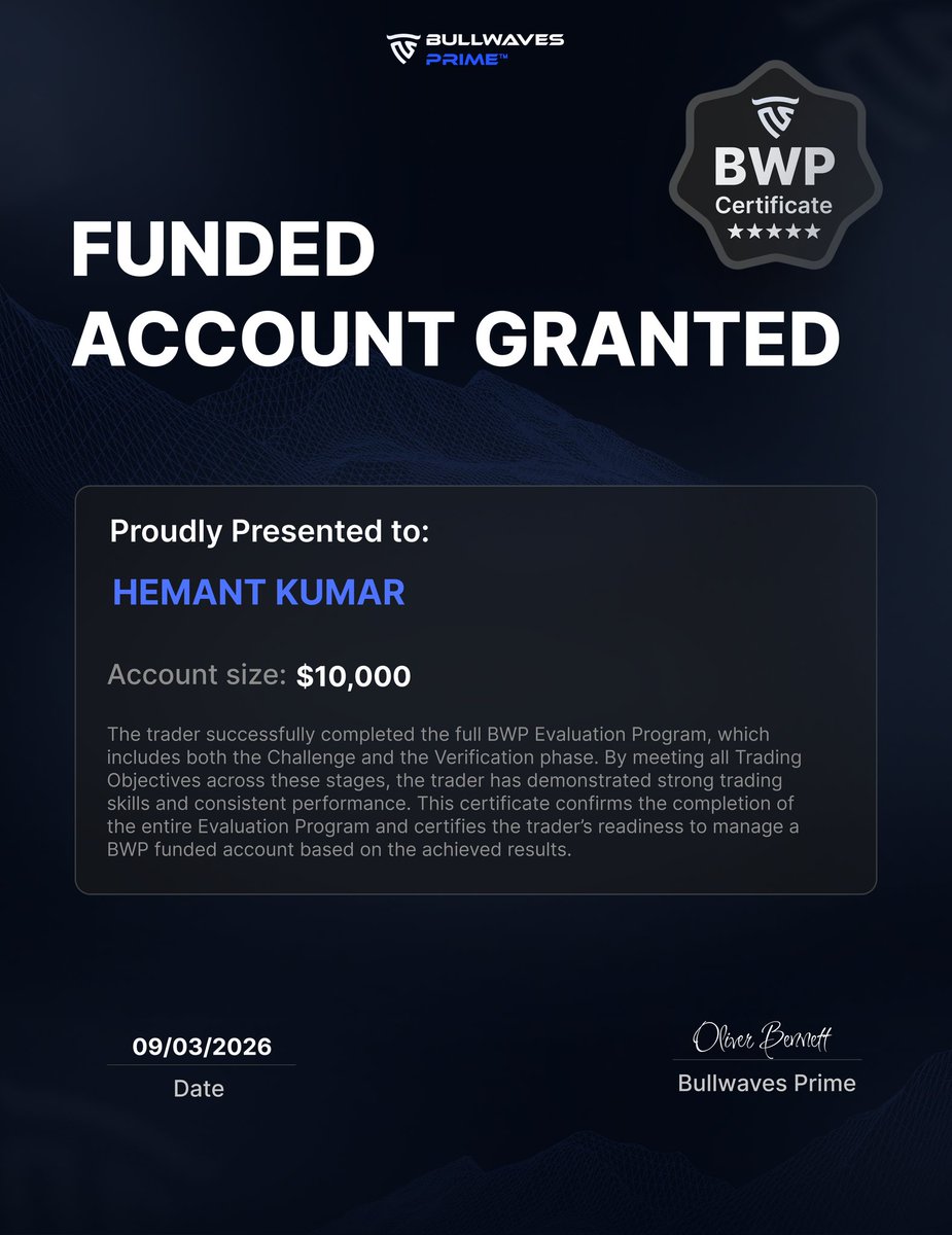 mrfx_in's tweet photo. 1M$ funding this year or I'm pussy !!!
Started this journey with @BullWavesGlobal 
#trading #staseratuttoèpossibile #Dubaï #الكينج #forex #WorldWarAlert #funded #wallstreet https://t.co/LwSPjyjan4