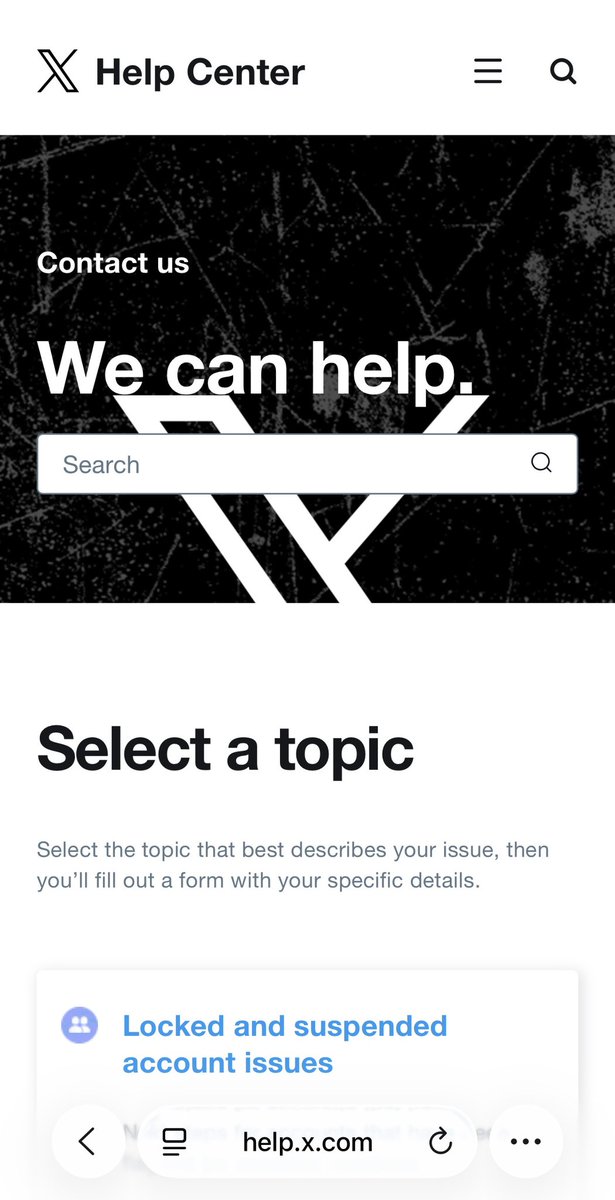 X Help เราเลือกที่จะติดต่อ X support ค่ะ โดยเข้าไปที่ https://t.co/nYyGVzfdij ...