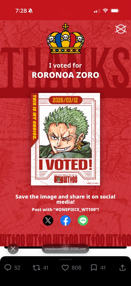 BrandonGanzman's tweet photo. @pewpiece Zoro all the way baby! https://t.co/NZ81mQZO1Y
