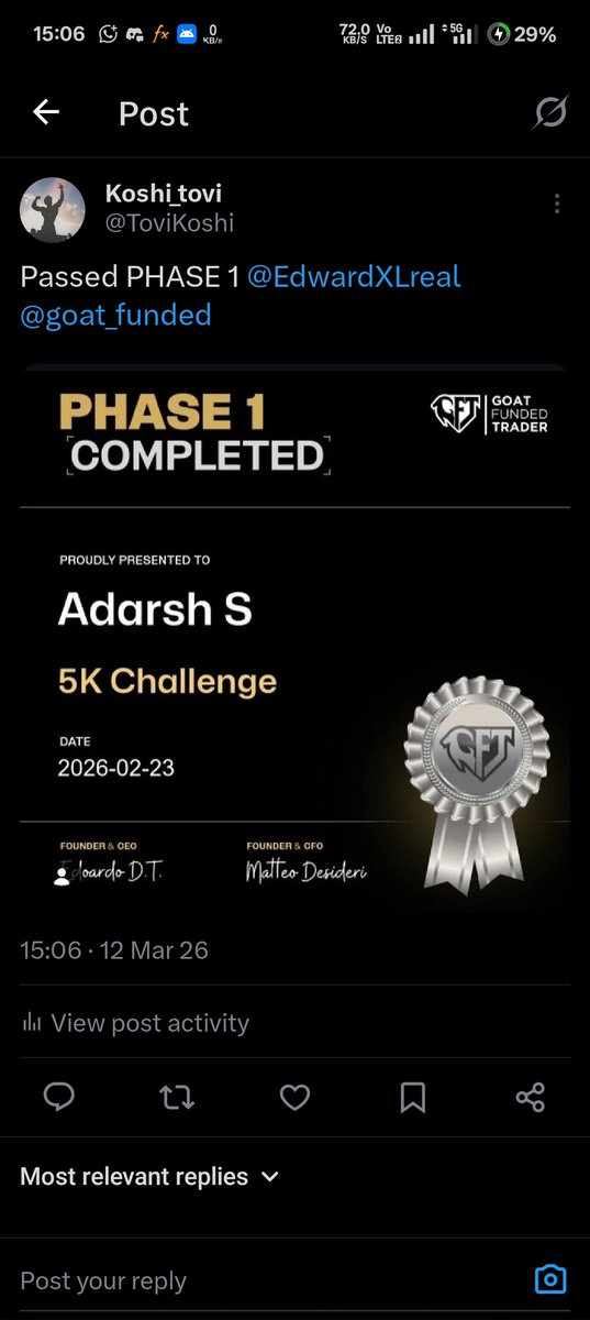 ToviKoshi's tweet photo. Phase 1 completed https://t.co/ItYwpC9UcL