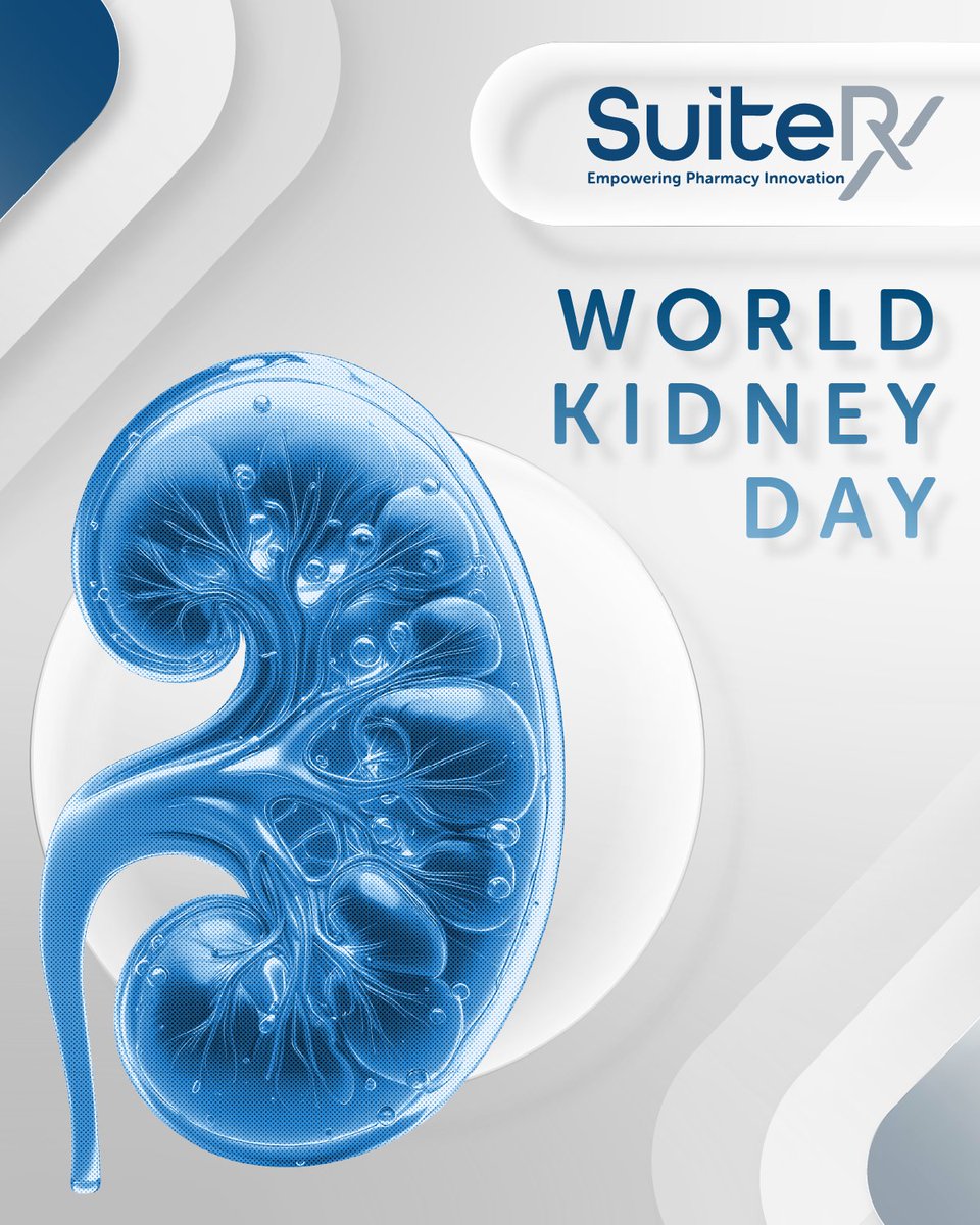 Early detection, regular checkups &amp; healthy lifestyle choices can save lives.

Raising awareness to prioritize kidney health &amp; support those living w/ kidney disease. Let's protect our kidneys because prevention is better than cure.

#SuiteRx #WorldKidneyDay #OurKidneysOurPlanet