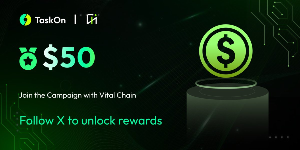 🤝 Excited to announce our strategic partnership with <a href="/taskonxyz/">TaskOn | Ultimate Web3 Community Growth Platform</a>!

More exciting airdrop campaigns will be launched together this Friday. 🎁

Follow <a href="/MyVitalChain/">Vital Chain</a> to unlock rewards and stay tuned. 🚀

#VitalChain #TaskOn #Web3 #Airdrop #VCC
