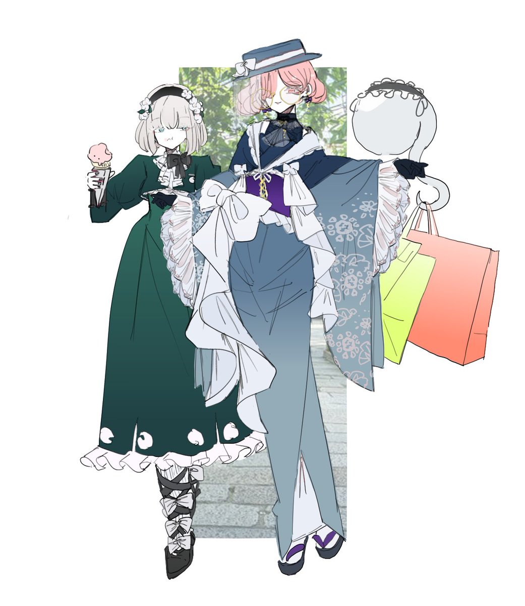 魂魄妖夢 ,西行寺幽々子 「ゆ」|全立@例大祭こ02aのイラスト