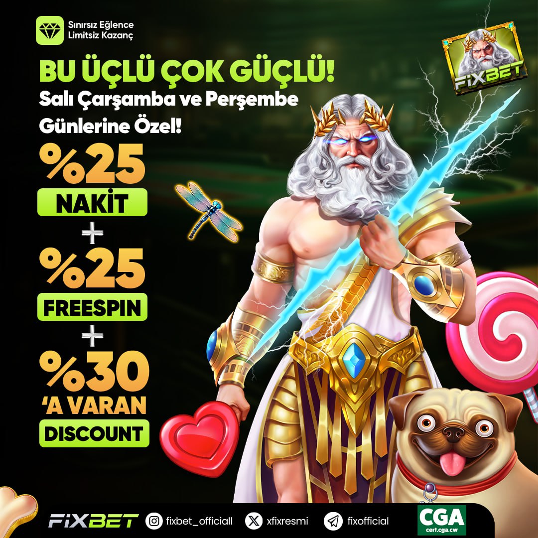 xfixresmi's tweet photo. 💪 BU ÜÇLÜ ÇOK GÜÇLÜ! 💪

🥳 Tek Yatırımınıza 3 BONUS Kazandınız!!

👑 NAKİT + FREESPİN + DİSCOUNT

Giriş: https://t.co/KyVi0yrl3t https://t.co/f0ZpdcIHvY