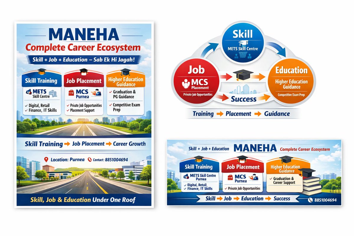 ManehaOne's tweet photo. MANEHA Purnea, Bihar, working to empower youth through Skill Development, Employment Support, and Higher Education Guidance. Through its initiatives METS Skill Centre Purnea and MCS Purnea, MANEHA aims to bridge the gap between education, employability, and job opportunities. https://t.co/FEPtiQ1dr9
