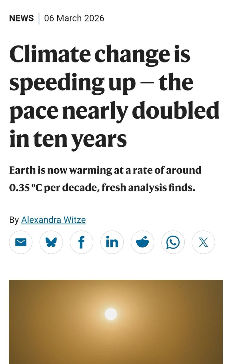 Global warming is accelerating from 1.4-1.6°C in 2023 to 2°C and rising in the 2030s (BROADLY UNSURVIVABLE). Stop this Extinction Economy now while it's still too late.