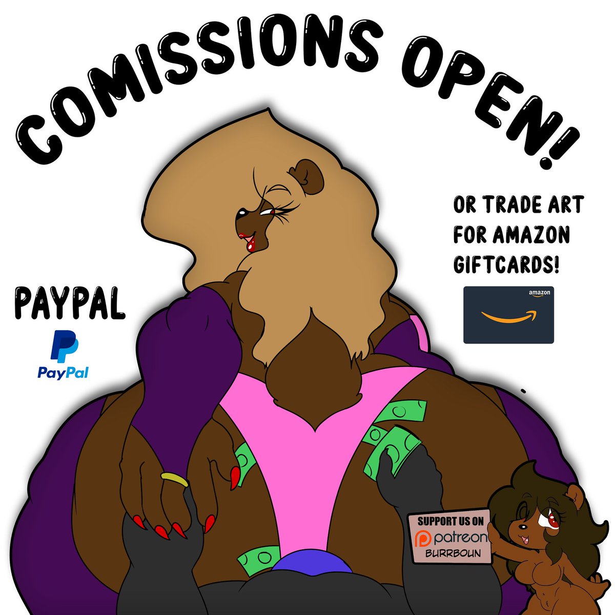 Chonky bears near your area!! (Commissions open) tweet media