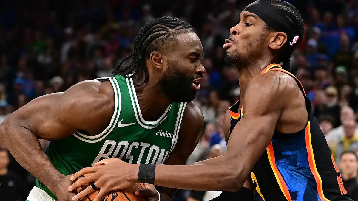 OKCThunderFR's tweet photo. 🏀 MATCHDAY 6️⃣7️⃣ ⚡️!

L’équipe poursuit sa série de matchs à domicile avec une belle affiche ce soir contre Boston. 

Bonnes nouvelles : Caruso et Chet seront de retour.

Pas de J-Dub et Hartenstein en revanche.

Tatum et White incertains.

RDV 2h30. https://t.co/gDoHgO95G5