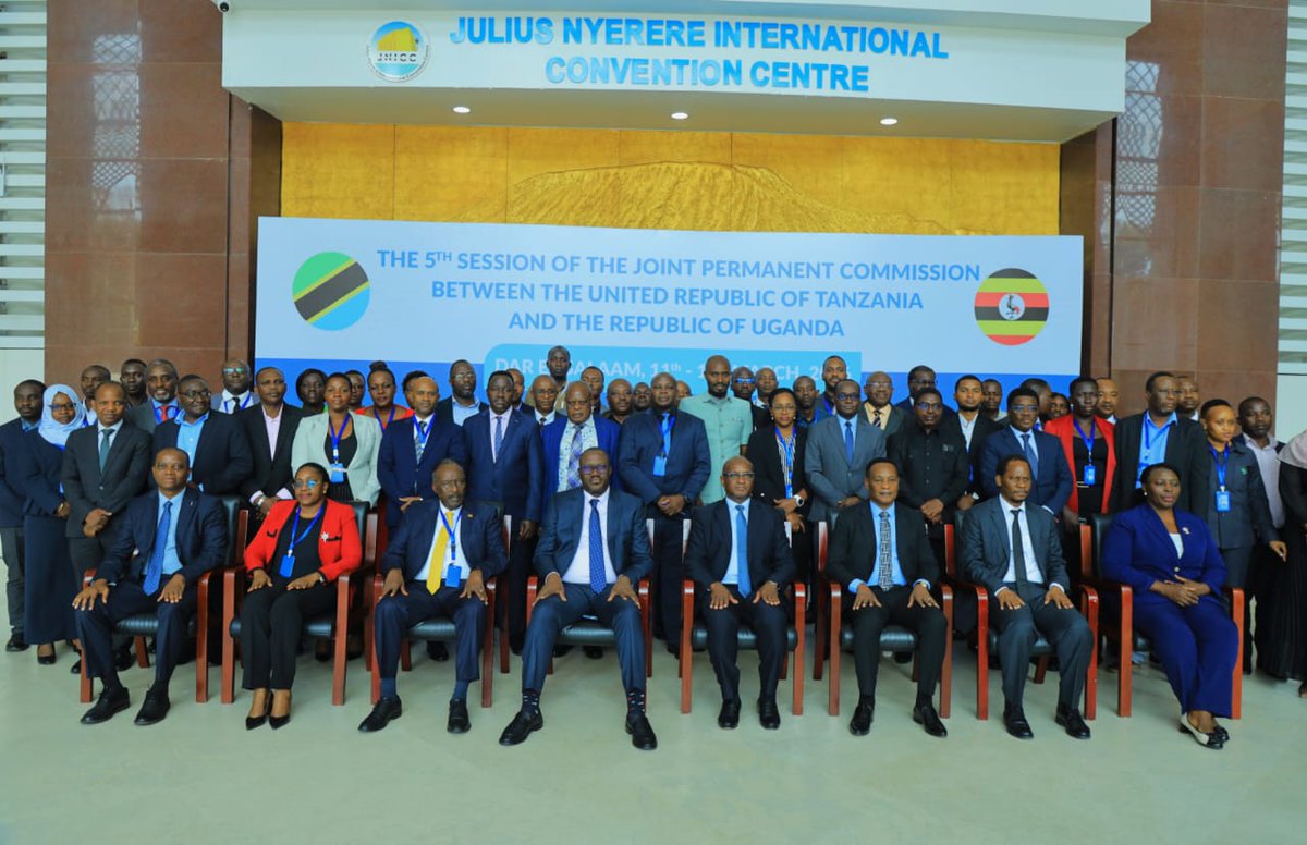 ubctvuganda's tweet photo. UPDATE: Day 2 of the 5th Tanzania–Uganda Joint Permanent Commission is underway in Dar es Salaam. Chaired by Uganda’s Foreign Affairs PS Vincent Bagiire, the meeting reviews bilateral cooperation and addresses outstanding issues to strengthen ties
#UBCUpdates https://t.co/Jjq7203IgM