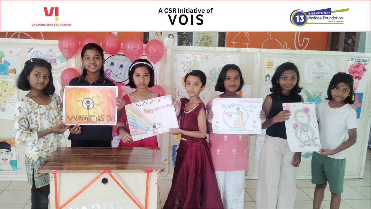 moineeorg's tweet photo. Through poster making, cultural activities, and awareness sessions on inspirational women and women’s rights, the e-Vidya team celebrated the strength and achievements of women across communities.

#InternationalWomensDay #WomenEmpowerment #eVidya #MoineeFoundation https://t.co/goMTuei8x8