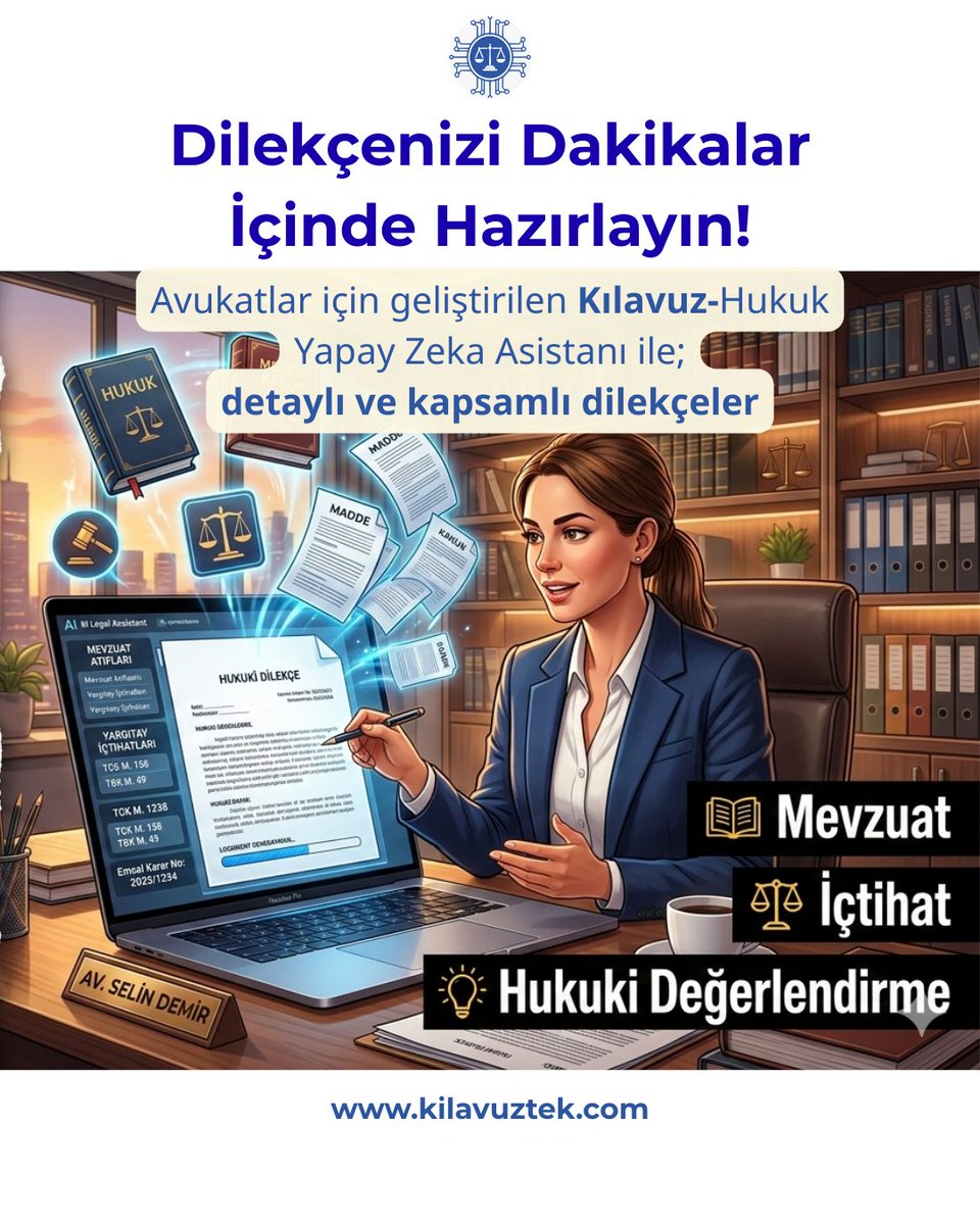 ⚖️ Kılavuz’da Dilekçe ve Belge Hazırlama Özelliği Daha Güçlü

Kılavuz’da yapılan son geliştirmelerle birlikte dilekçeler ve hukuki belgeler artık çok daha detaylı ve kapsamlı şekilde hazırlanıyor.

Ama asıl önemli fark şu:

Hazırlanan metinlerde kullanılan mevzuat maddelerine ve
