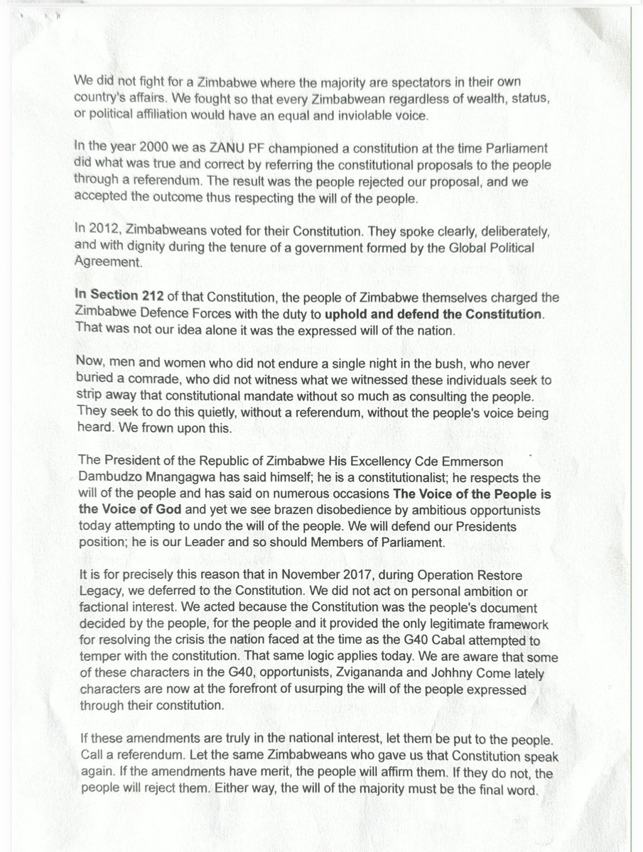 MacBelts's tweet photo. War Veterans and rtd generals demand referendum https://t.co/2kHpzxenZR