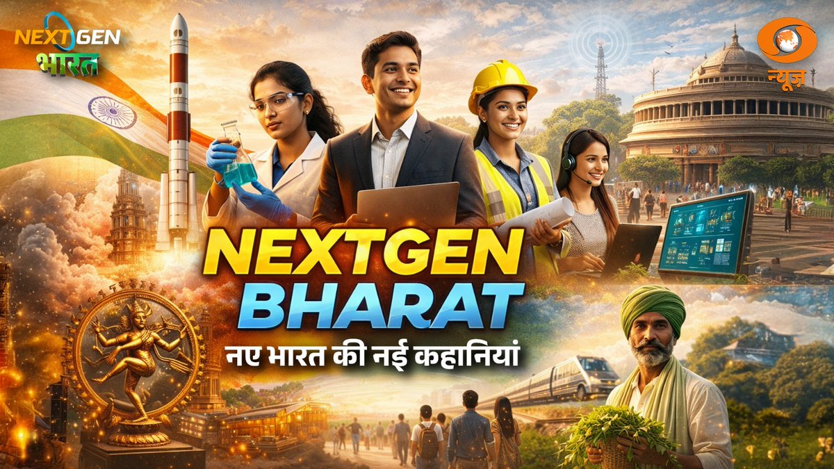 DDNewsHindi's tweet photo. #NextGenBharat | नए भारत की नई कहानियाँ
लाइव देखें : https://t.co/lI7BX3y6qX
#Ayurveda #SkillIndia #SpaceTechIndia #StartupIndia #GlobalAyurveda #FutureFactory #TraditionalMedicine #YouthInnovation #DDNews https://t.co/Cmn5KpX8Bs
