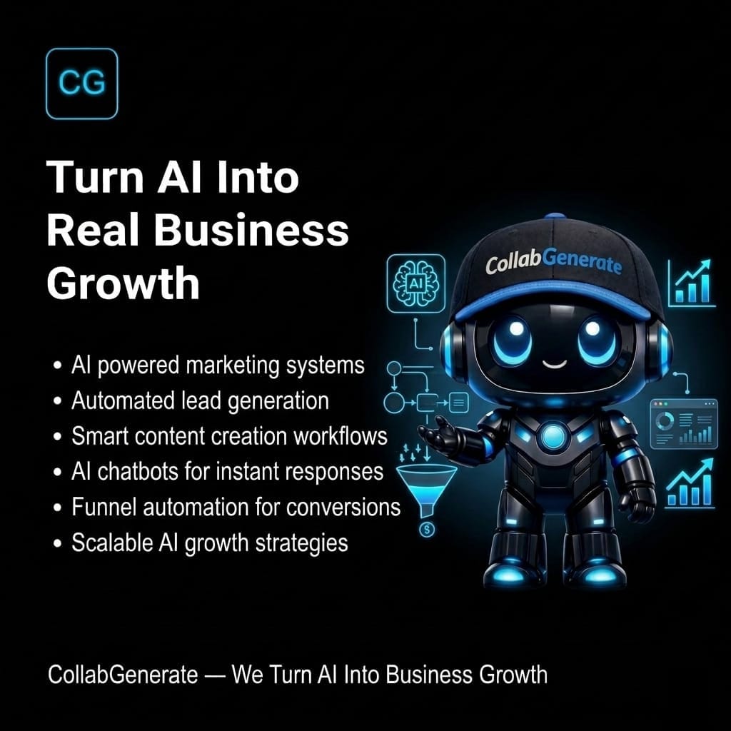 CollabGenerate's tweet photo. The 2026 AI Paradox: Everyone has the tools, but few have the growth.📉📈

Tools are commodities. Systems are your competitive advantage. If your AI isn't booking meetings or closing deals, it’s just overhead.

✅ Stop Tool-Hopping. 
✅ Start System-Building.

#CollabGenerate #AI https://t.co/thPSE9VExW