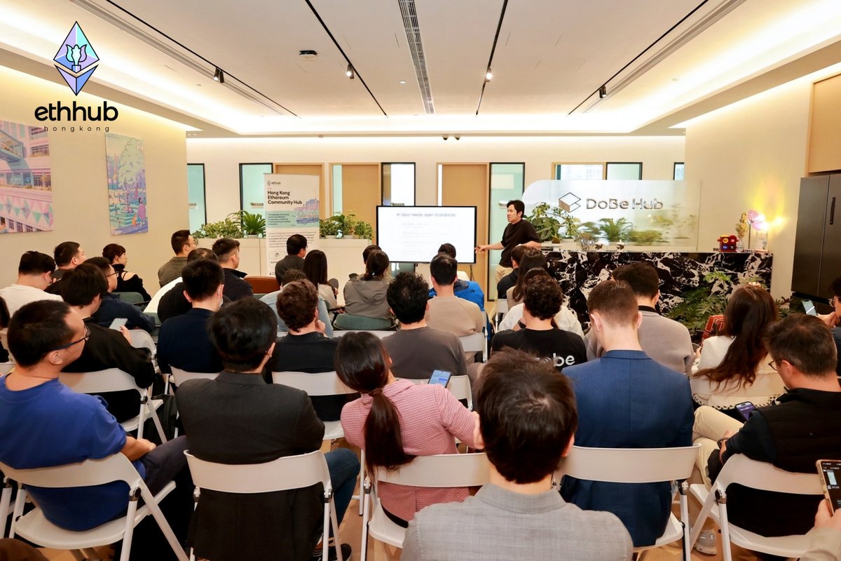 ethereumhkhub's tweet photo. The room was buzzing with builders and developers exploring the future of AI, RWA, and DeFi at the Hong Kong Ethereum Community Hub 🇭🇰

Thank you to everyone who joined us for a packed afternoon of insights and connections.

Big thanks to everyone who came out to the Hub, and to our speakers from: @ethereumfndn, @Alias_labs, @MeetHubbleAI,  @sparkdotfi, @UnifiedLabs_,  @AssetoFinance for sharing their expertise on AI, RWA, and DeFi.
Grateful to sponsor @sparkdotfi and co-hosts @snzholding & @Ethtao_Ethtao for making it happen.

💡What we heard:
🔹 Ethereum remains the top choice for institutions—thanks to stability, liquidity, and strong neutrality.
🔹 AI trading infrastructure is here: autonomous, profitable, and tapping into the prediction market.
🔹 DeFi keeps growing—billions in circulation, expanding into OTC loans and AI integration.
🔹 The TradFi-DeFi bridge is unlocking idle RWAs, enabling institutional-grade access to on-chain finance.

Bigger things are coming🎉
Join us for the Grand Opening of the Hong Kong Ethereum Community Hub—coming late April. 
See you there 👀