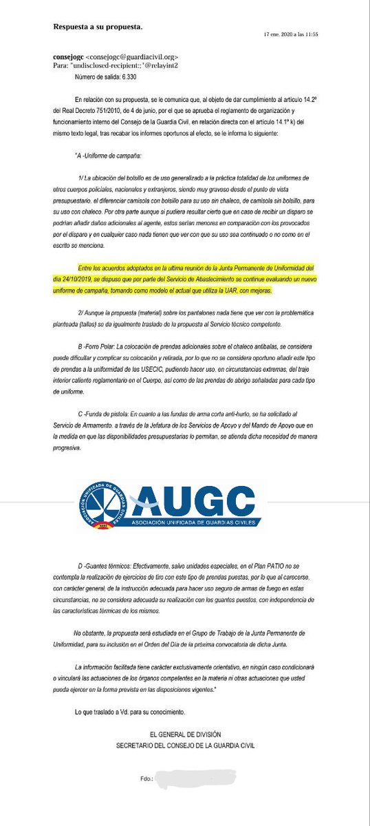 Comisión USECIC de AUGC tweet media
