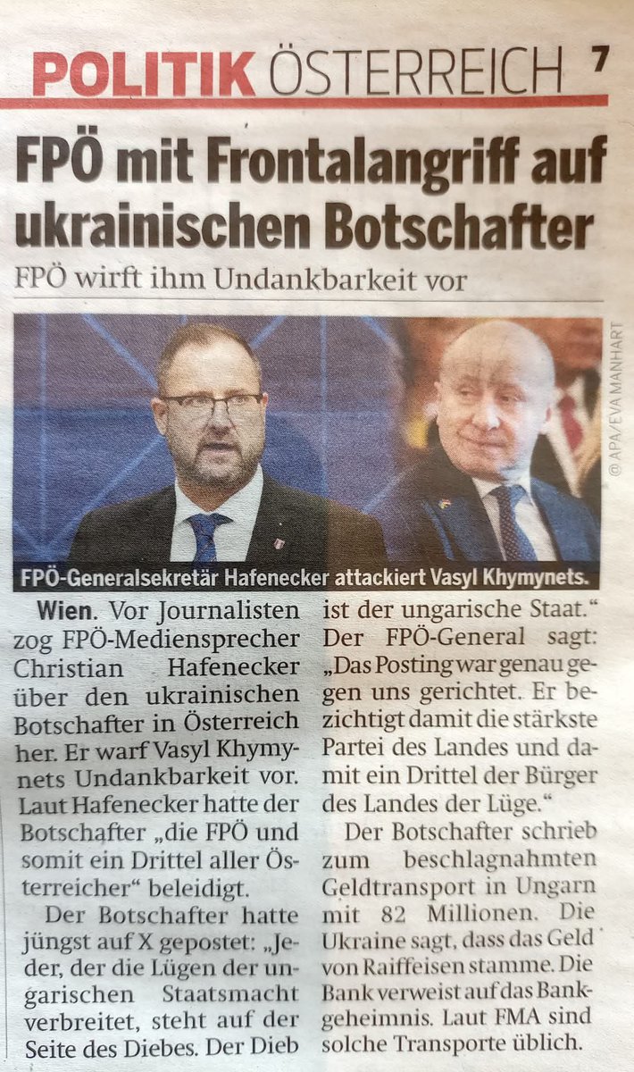 Aus gegebenem Anlass eine Richtigstellung:
Ich möchte betonen, wie dankbar ich für die große Verbundenheit der Österreicherinnen und Österreicher mit meiner vom Krieg schwer gezeichneten Heimat bin. 
❗️Danke, Österreich!