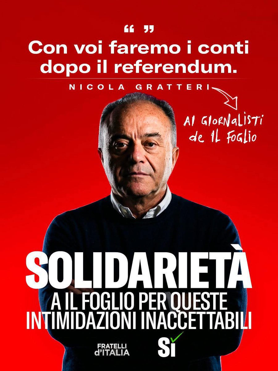 Il guappo Nicolino minaccia i giornalisti del "FOGLIO" Rispondiamo con il SI al referendun