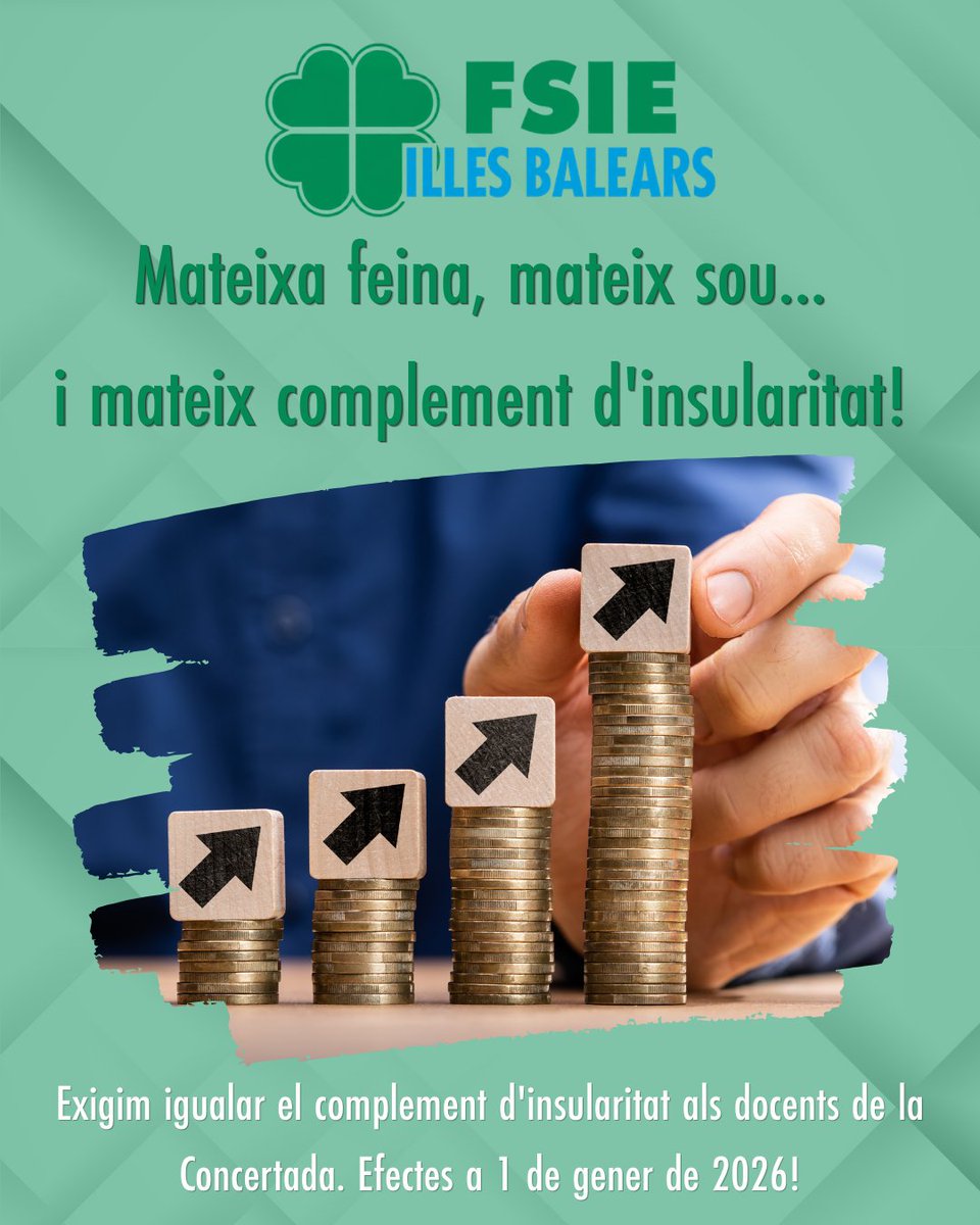 fsieib's tweet photo. A la darrera Mesa  des de FSIE hem posat una exigència innegociable damunt la taula: no podem ser docents de segona.
FSIE no aturarà fins a aconseguir allò que és just per a tots els professionals de l'Ensenyament Concertat.
#FSIEBalears #EquiparacióSalarial #Insularitat https://t.co/mWSe3SDUlu