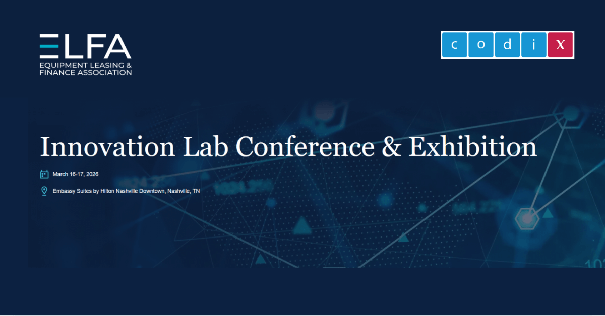 At #ELFA Innovation Lab #Conference, #CODIX will show how the #iMX platform enables real-time, front-to-back operations across #leasing, #credit, #factoring, #ABL &amp; wholesale #finance – on one system: codix.eu/en/events/elfa…
📍 #Nashville | 📅#March 16–17