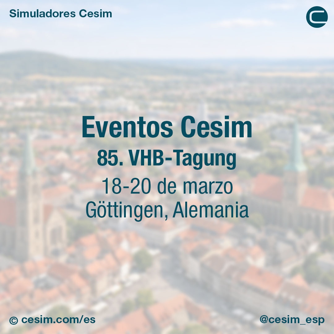 🌍🤝🇩🇪 ¡Nos vemos en Göttingen la próxima semana! Encuéntrenos en la conferencia 85. VHB-Tagung. Más info: vhb-tagung.de

🌎📆 Únase a nosotros en eventos alrededor del mundo: cesim.com/es/eventos

#SimuladoresDeNegocios #AprendizajeExperiencial #JuegosGerenciales