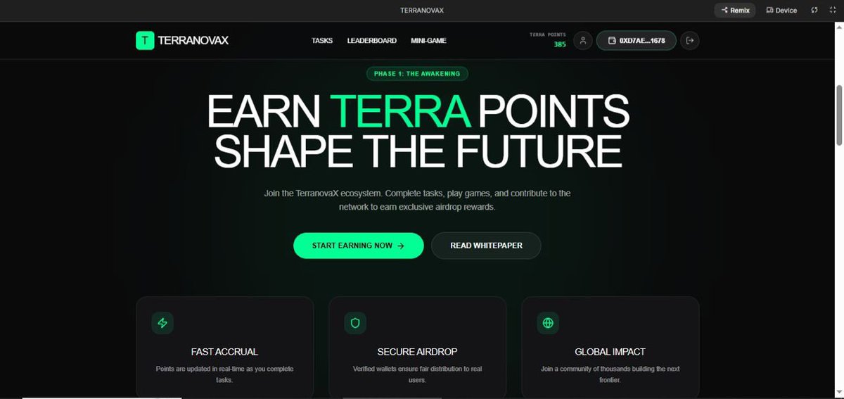 Terranovax01's tweet image. Don’t forget to hit it in 

The community is growing fast 

Join airdrop now terranovaxai.vercel.app

#airdrop #live #newlaunch #alpha